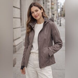 Free Country Softshell Jacket Small Driftwood Water Wind Resistant NWT